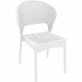 Siesta Daytona Resin Wickerlook Dining Chair White, 2PK ISP818-WH